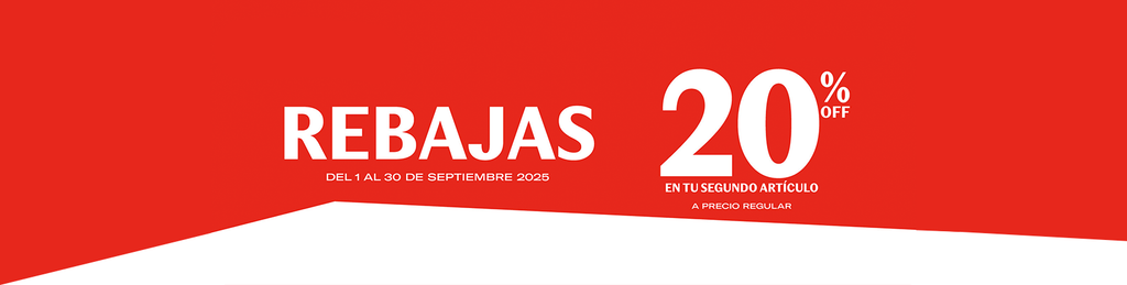 20% OFF en el segundo par a precio regular