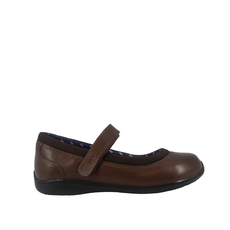 Zapatos Escolares Ileana  cafe para Niñas