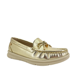 Mocasines Raque para mujer color dorado
