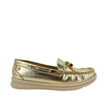 Mocasines Raque para mujer color dorado