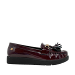 Mocasines Astrid para mujer color burgundy