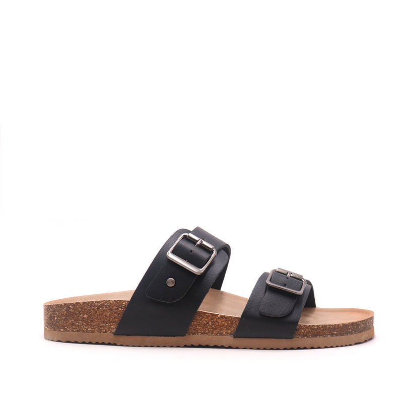 Sandalias flats Berkeley negro para Mujer