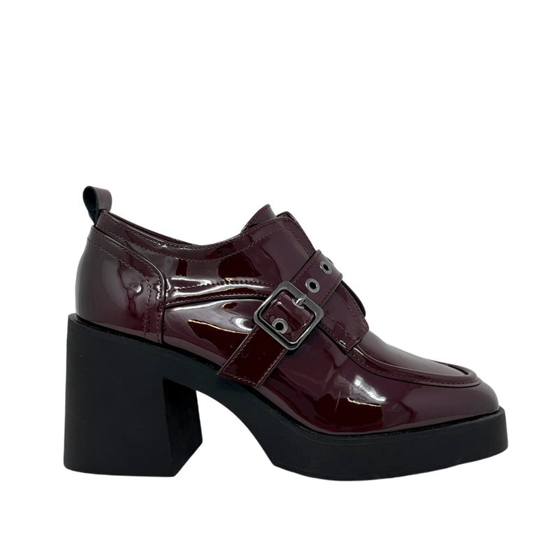 Mocasines con tacón Tabitha color burgundy