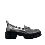 Mocasines Wenn para mujer color plateado