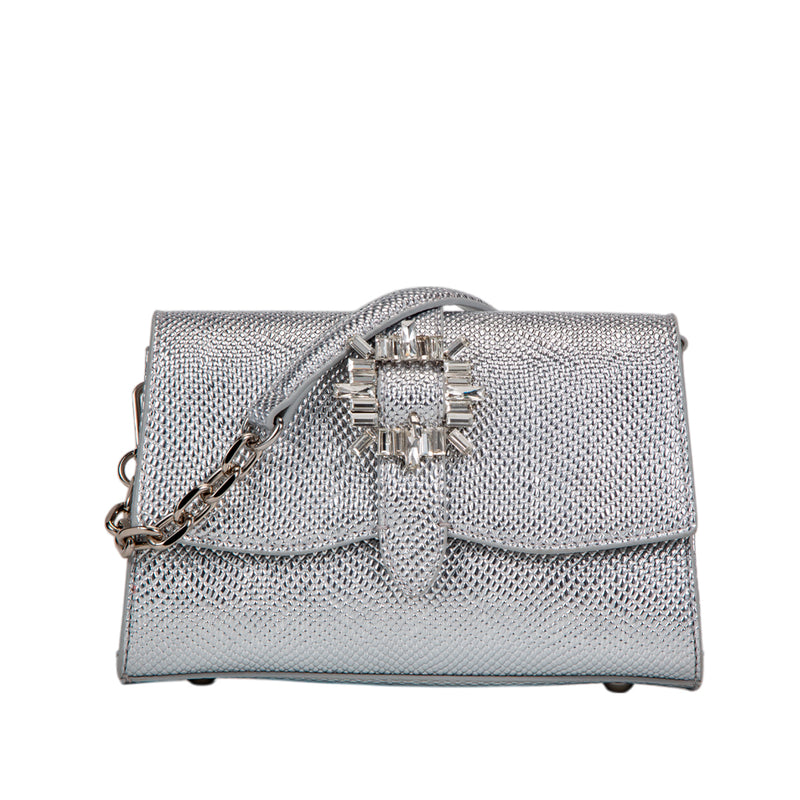 Cartera crossbody Viv plata