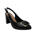 Tacones slingback de tacón grueso Belen para mujer color negro