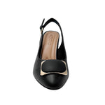 Tacones slingback de tacón grueso Belen para mujer color negro