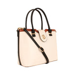 Cartera satchel Cam para mujer color blanco