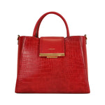 Cartera satchel Edel para mujer color rojo