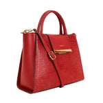 Cartera satchel Edel para mujer color rojo