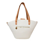 Cartera tote Becket para mujer color hueso
