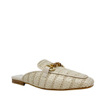 Mules loafers Bartley para mujer color hueso