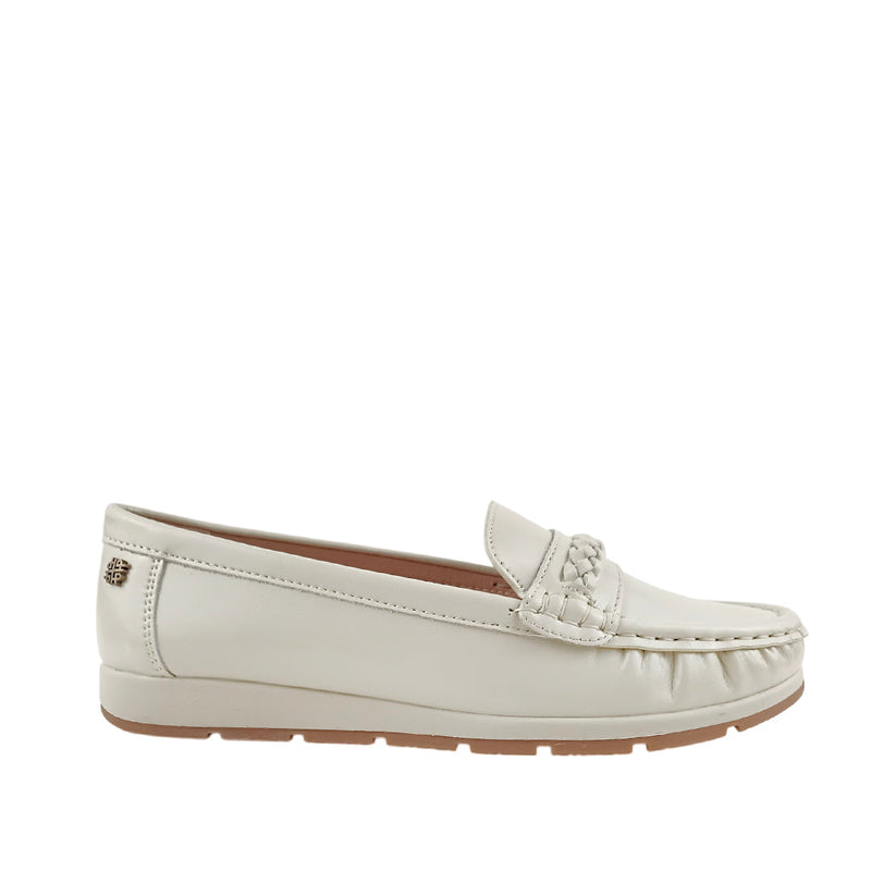 Mocasines Arlina para mujer color hueso