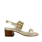 Sandalias de tacón Camelia para mujer color dorado
