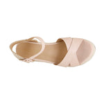 Sandalias de cuña Lya para mujer color hueso