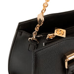 Cartera satchel Gauss para mujer color negro