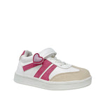 Sneakers Grissel para infante color blanco y fucsia