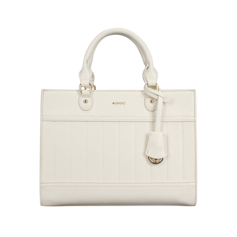 Cartera tote Rogan para mujer color hueso