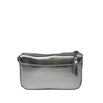 Cartera crossbody Bnaim-R para mujer color plateado