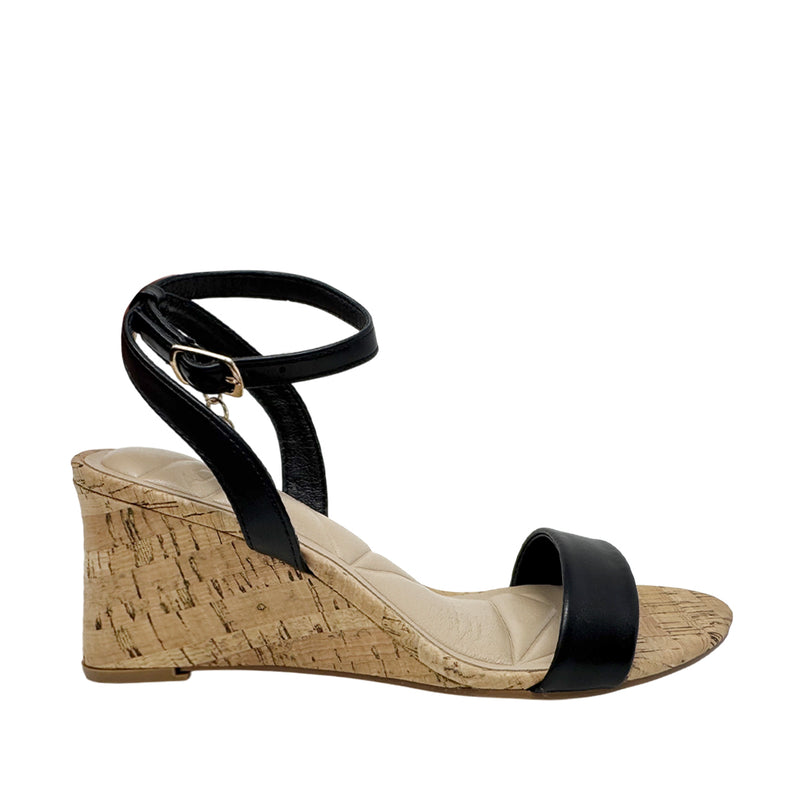 Sandalias de cuña Porcha para mujer color negro