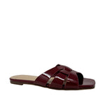 Sandalias slip on Dariana para mujer color vino