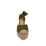 Alpargatas con cuña Gypsy para mujer color olivo