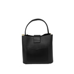 Cartera satchel Bik para mujer color negro