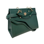 Cartera satchel Eu para mujer color verde