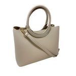 Cartera satchel Joy para mujer color beige