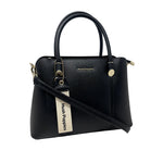 Cartera satchel Mae para mujer color negro