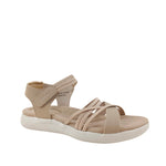 Sandalias flats Denisse 3 para mujer color taupe
