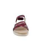 Sandalias flats Denisse 4 para mujer color burgundy