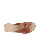 Sandalias flats Shasta para mujer color tan