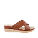 Sandalias flats Shasta para mujer color tan