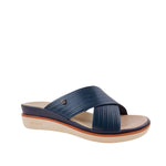 Sandalias flats Shasta para mujer color navy