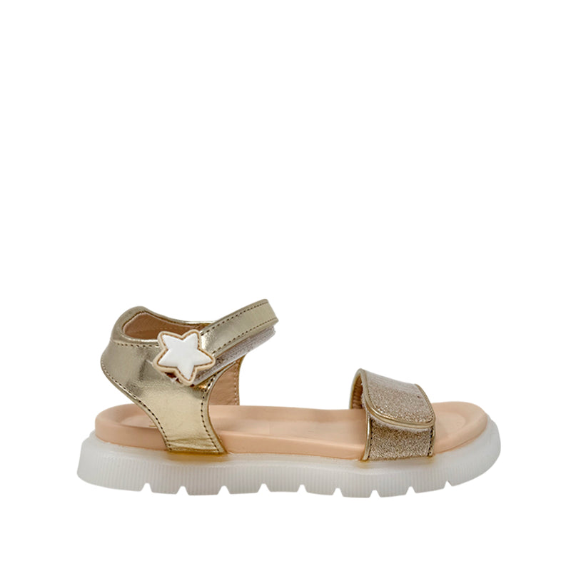 Sandalias Terra para niña color dorado