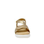 Sandalis de cuña Pame para mujer color dorado