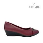 Cuñas Orlena para mujer color vino