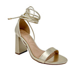 Sandalias de tacón Tautou para mujer color dorado