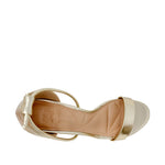 Sandalias de tacón Tautou para mujer color dorado