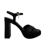 Sandalias de tacón Quilzel para mujer color negro