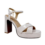 Sandalias de tacón Quilzel para mujer color nude