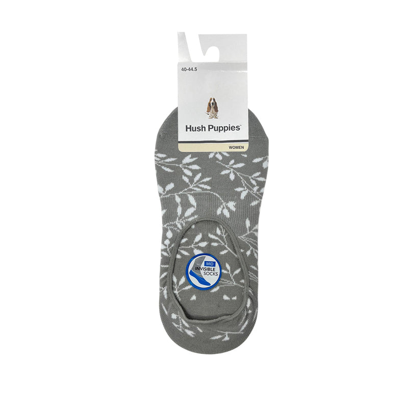 Calcetines invisibles Hojas para mujer color gris