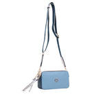 Cartera crossbody Libby para mujer color celeste