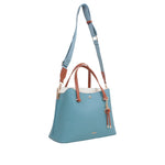 Cartera satchel Bunty para mujer color celeste