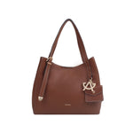 Cartera satchel Hilda para mujer color tan