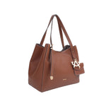 Cartera satchel Hilda para mujer color tan
