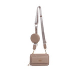 Cartera crossbody Samie para mujer color nude