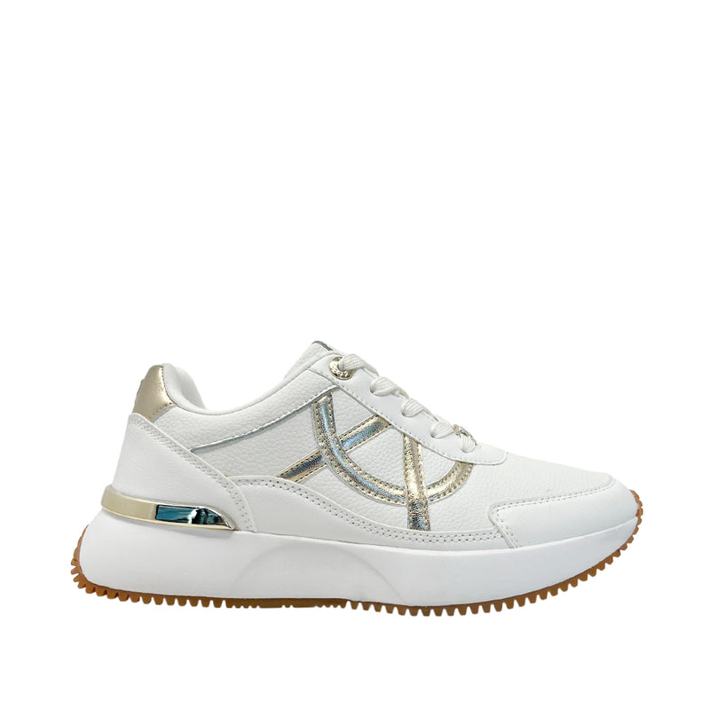 Sneakers Bolton para mujer color dorado y blanco