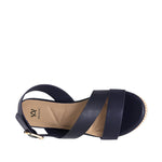 Sandalias de cuña Calari para mujer color marino